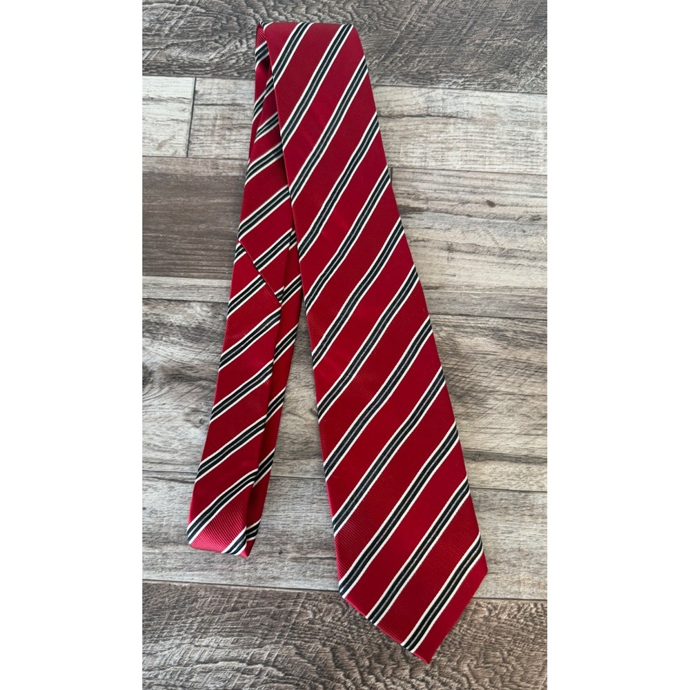 Donald Trump Tie Red Striped Silk Signature Collection Professional Formal